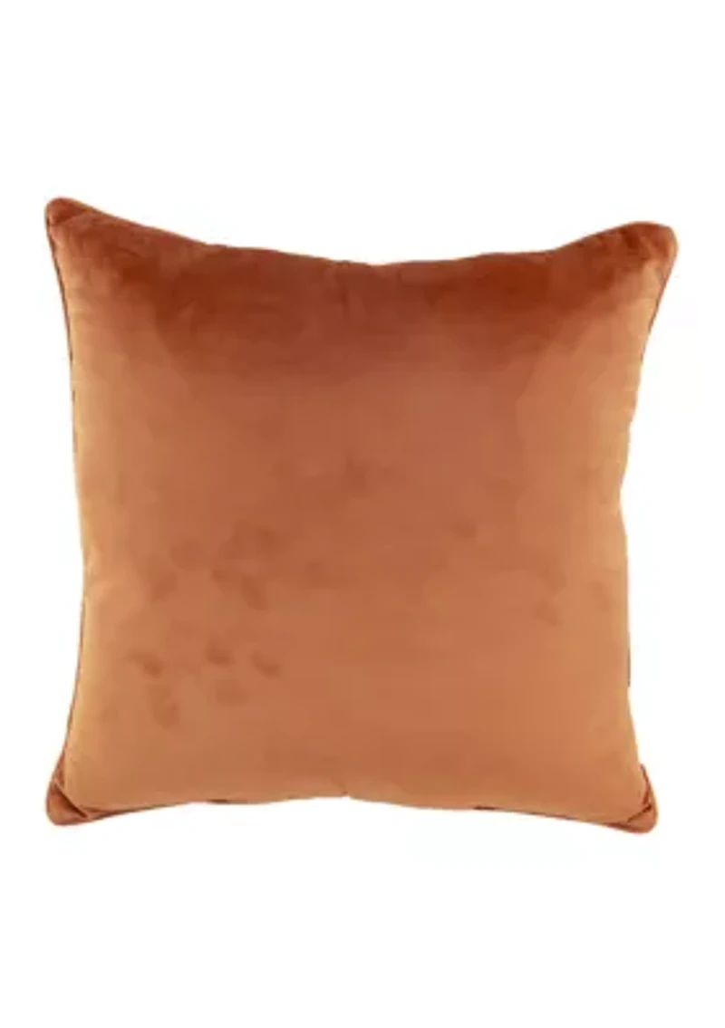 Blue Pumpkin Sunflower Throw Pillow