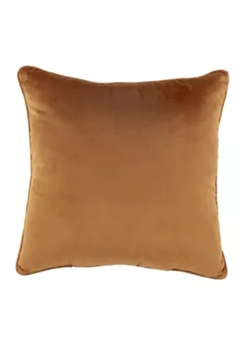 Orange Pumpkin Foulard Square Throw Pillow