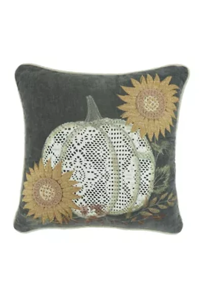 Midnight Fall Pumpkin Decorative Throw Pillow