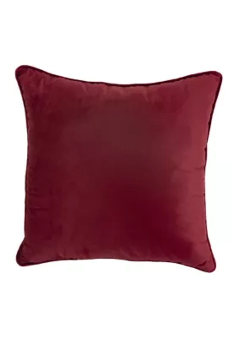 Poinsettia Wreath Pillow
