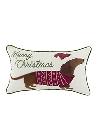 Dog Santa Throw Pillow