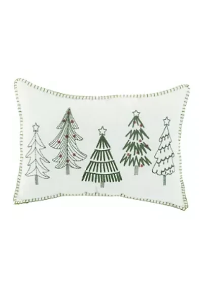 Stitched Holiday Tree Pillow