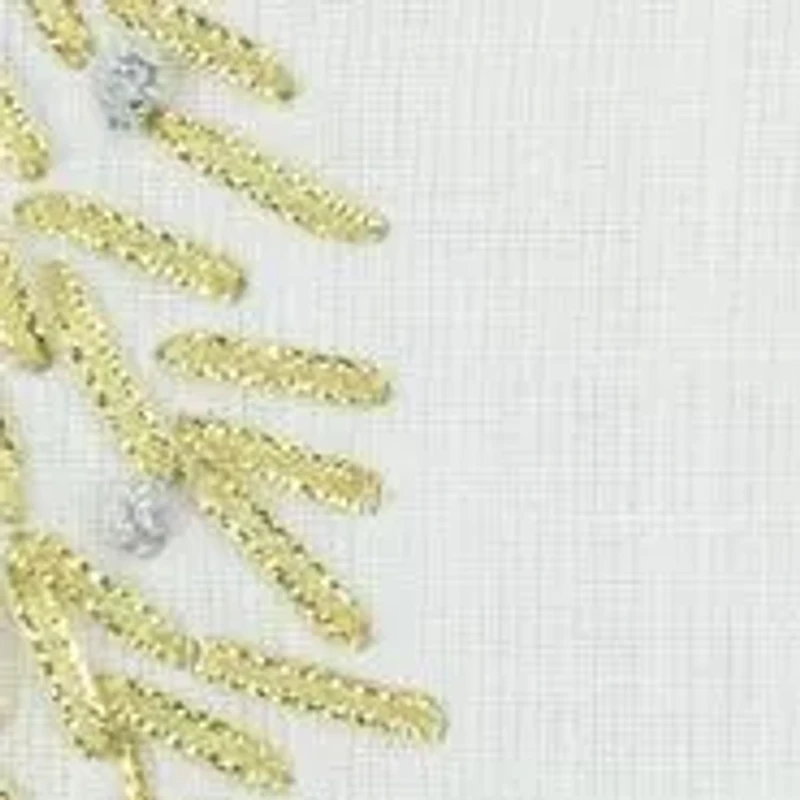 Gold Stitched Tree Sketch Pillow