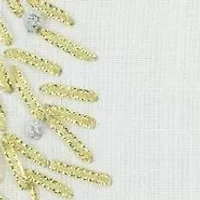 Gold Stitched Tree Sketch Pillow