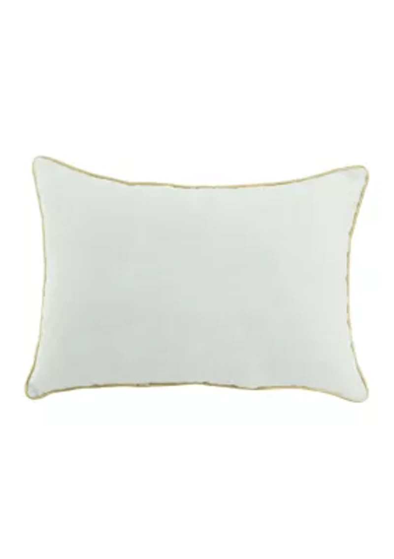 Gold Stitched Tree Sketch Pillow