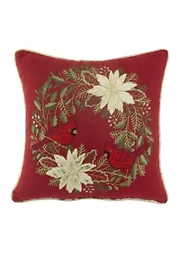 Cardinal Wreath Pillow