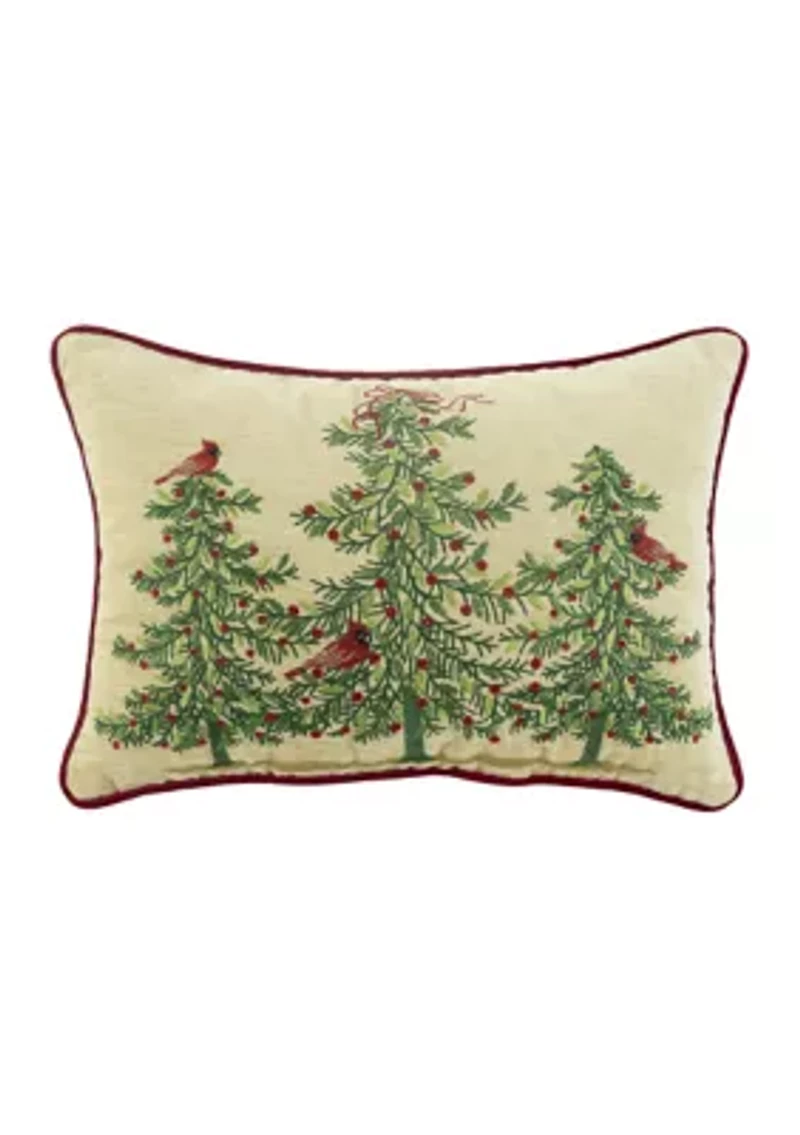 Merry Pines Throw Pillow