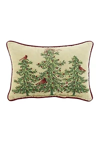 Merry Pines Throw Pillow