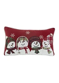 Snowman Friends Throw Pillow