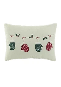Mitten Garland Throw Pillow