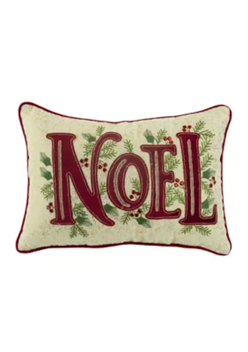 Noel Holly Throw Pillow