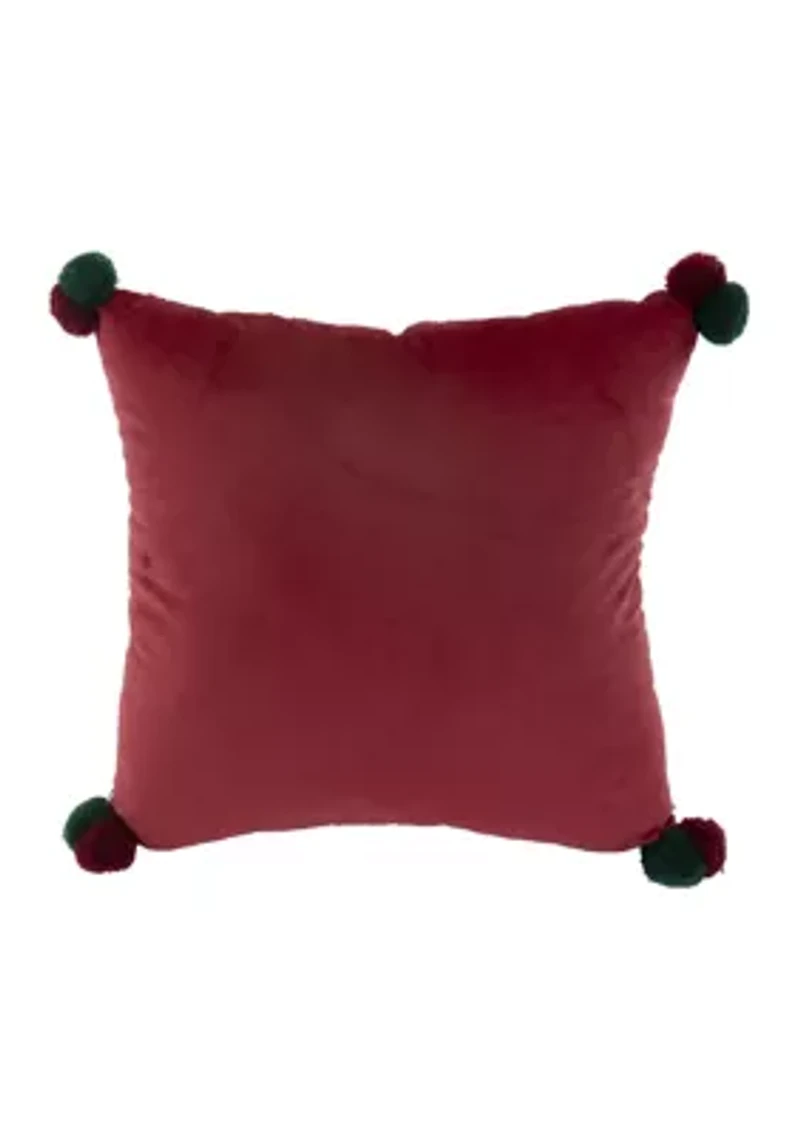 Holiday Stripe Throw Pillow