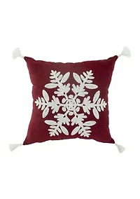 Crystal Snowflake Throw Pillow