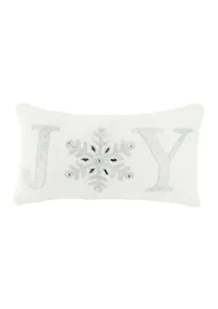 Joy Snowflake Throw Pillow