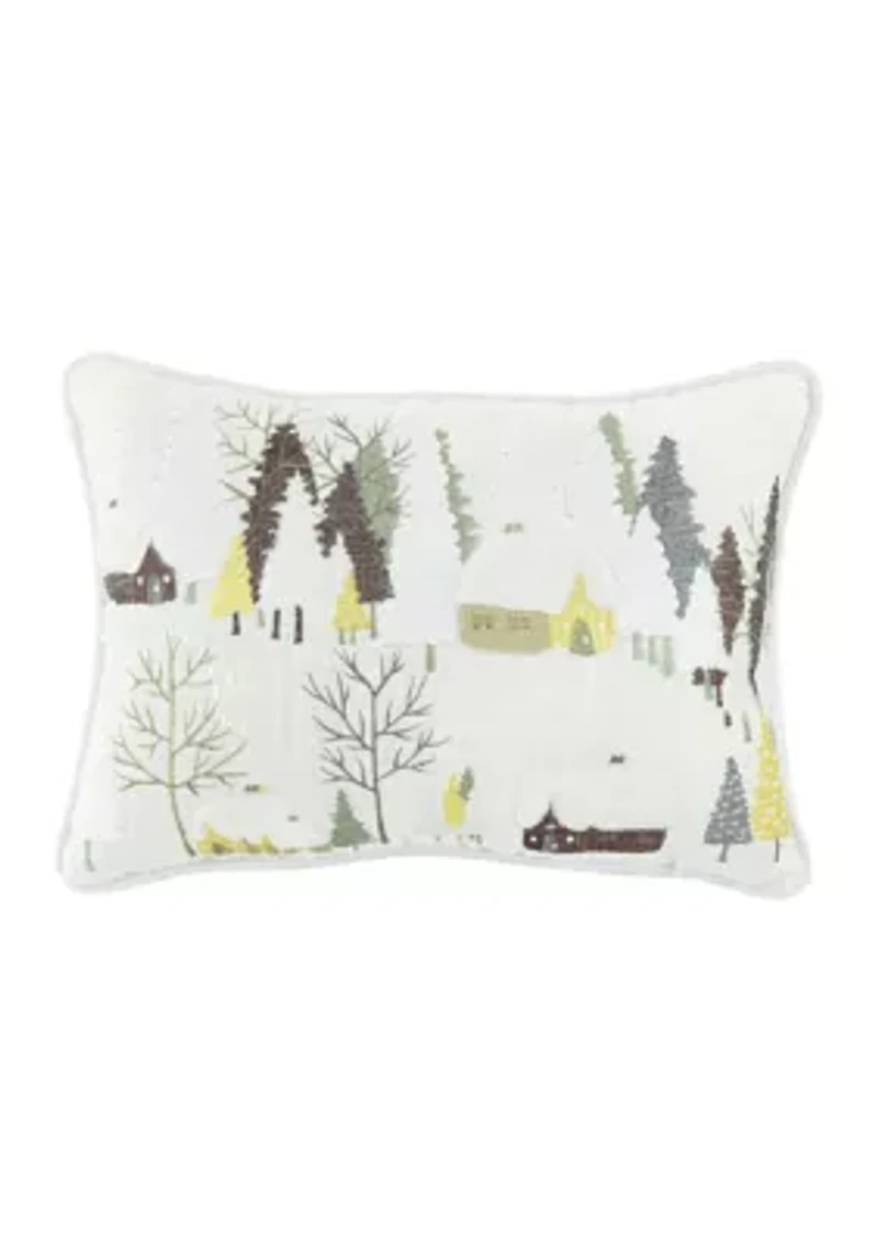 Christmas Village Throw Pillow