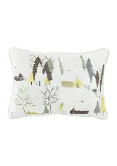 Christmas Village Throw Pillow