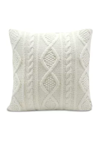 Cable Knit Cream Decorative Pillow