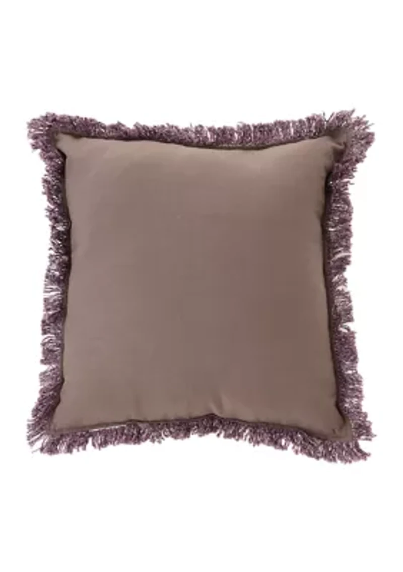 Mauve Basketweave Knit Throw Pillow