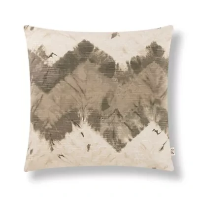 Kanoko Shibori Chevron 100% Cotton Decorative Pillow