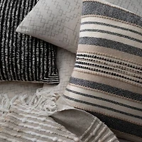 Azzo Multi-Weave Stripe 100% Cotton Decorative Pillow