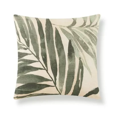 Kamaya Watercolor Palm 100% Cotton Decorative Pillow