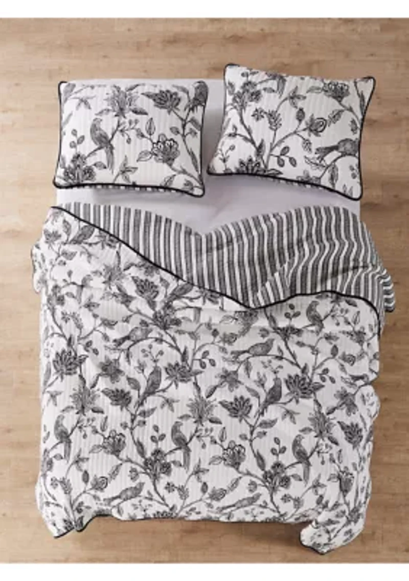 Tanzie Black Quilt Set