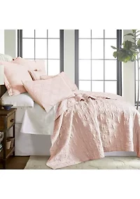 Washed Linen Quilted Sham w/Flange