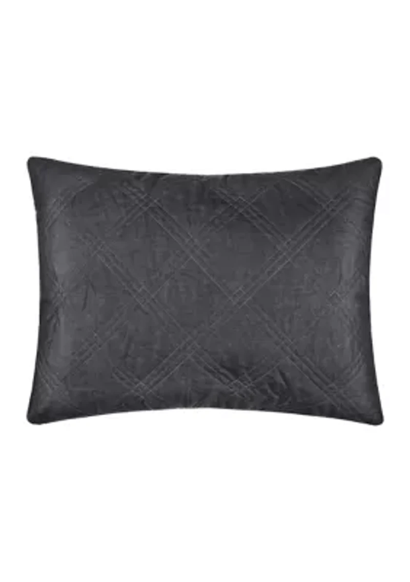 Washed Linen Quilted Sham w/Flange