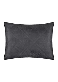 Washed Linen Quilted Sham w/Flange