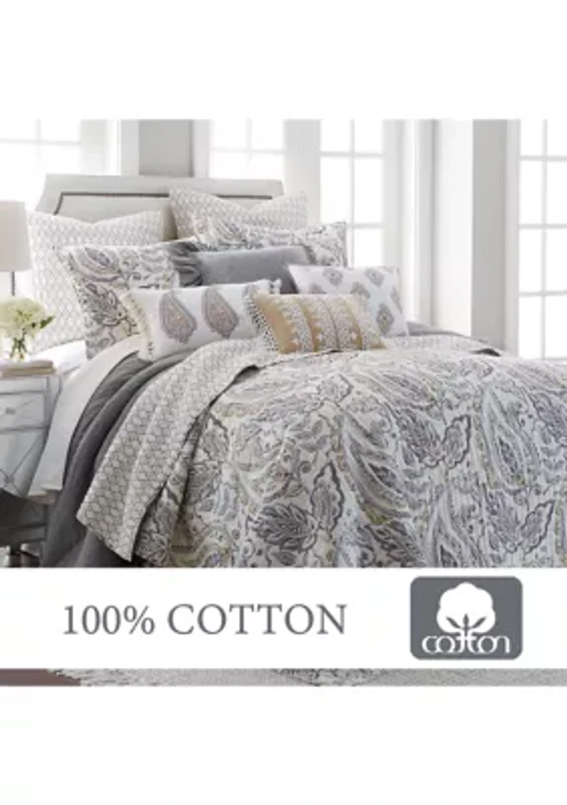 Tamsin Gray Full/Queen Quilt Set