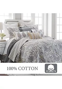 Tamsin Gray Full/Queen Quilt Set