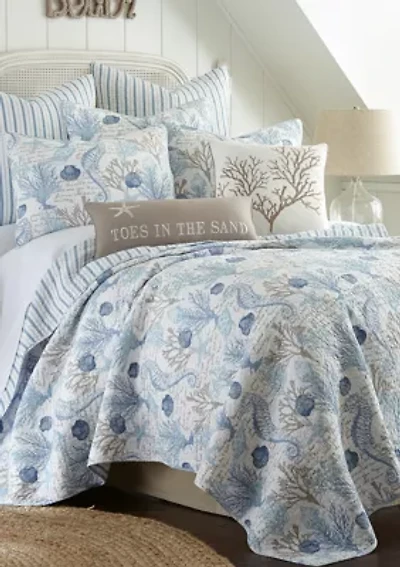 Galapagos Blue Full/Queen Quilt Set