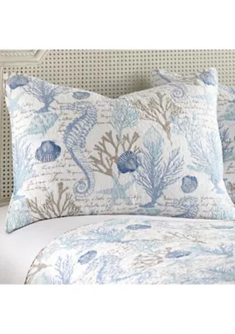 Galapagos Blue Full/Queen Quilt Set