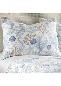 Galapagos Blue Full/Queen Quilt Set