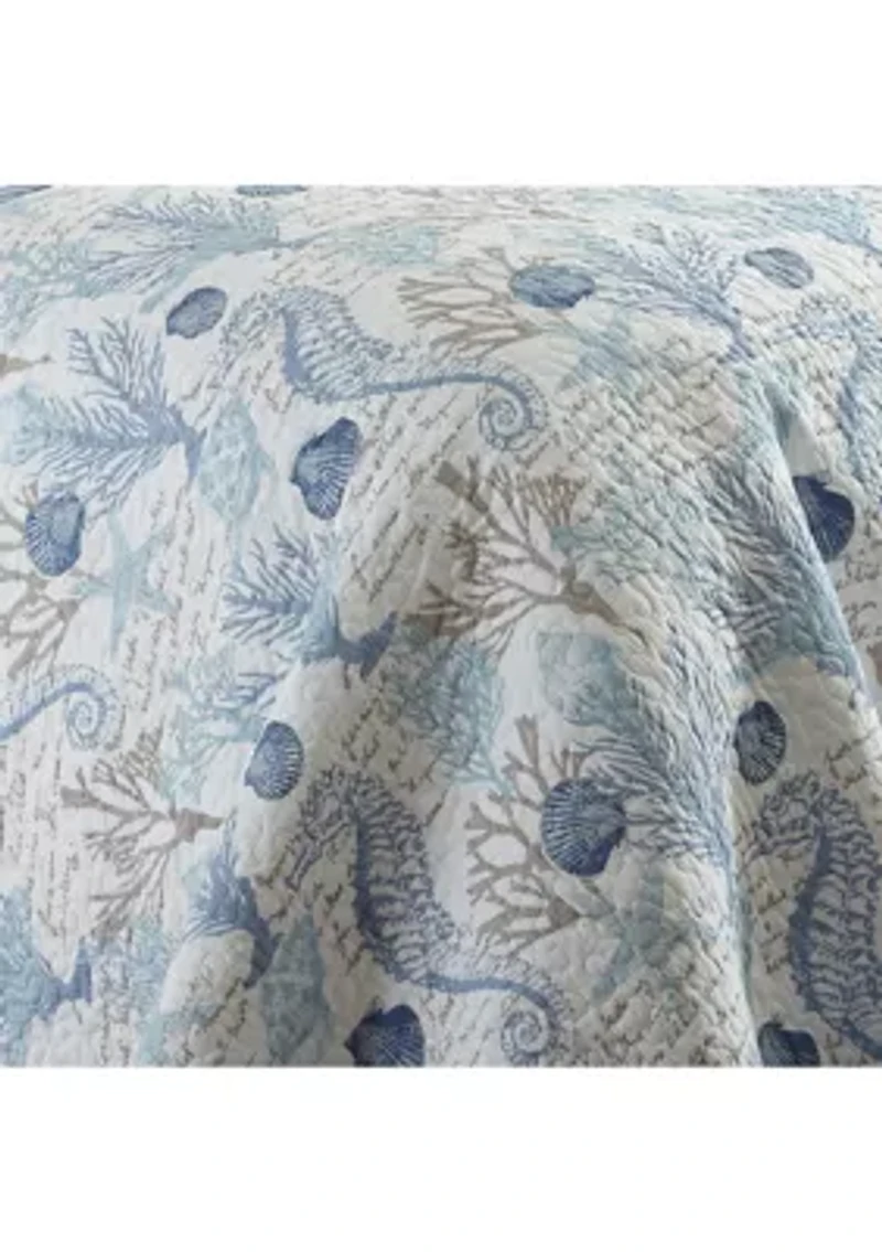 Galapagos Blue Full/Queen Quilt Set