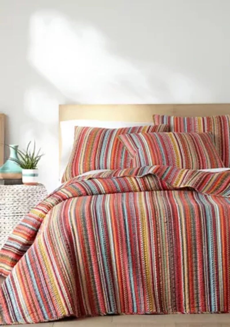 Uluru Stripe Full/Queen Quilt Set