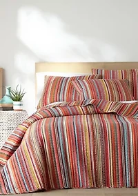 Uluru Stripe Full/Queen Quilt Set