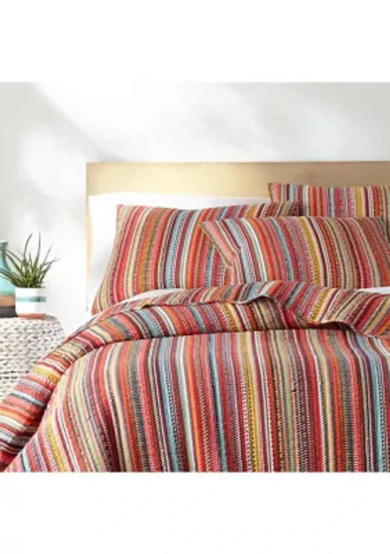 Uluru Stripe Full/Queen Quilt Set