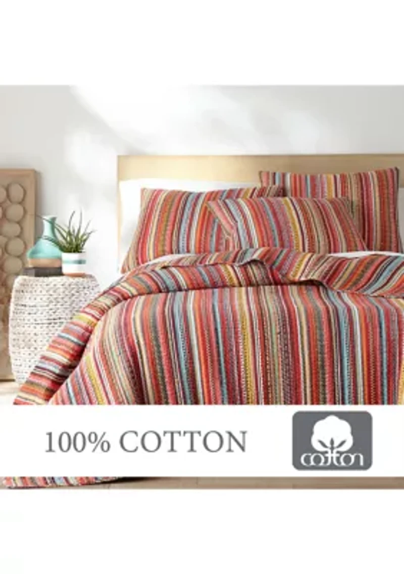 Uluru Stripe Full/Queen Quilt Set