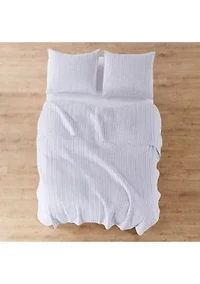 Tobago Stripe Blue Quilt Set