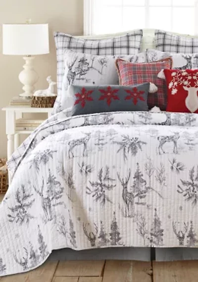 Sleigh Bells Gray Quilt