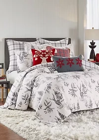 Sleigh Bells Gray Quilt