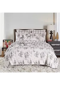 Sleigh Bells Gray Quilt