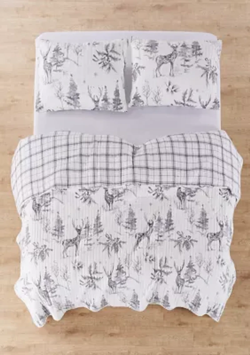 Sleigh Bells Gray Quilt