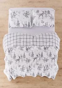 Sleigh Bells Gray Quilt