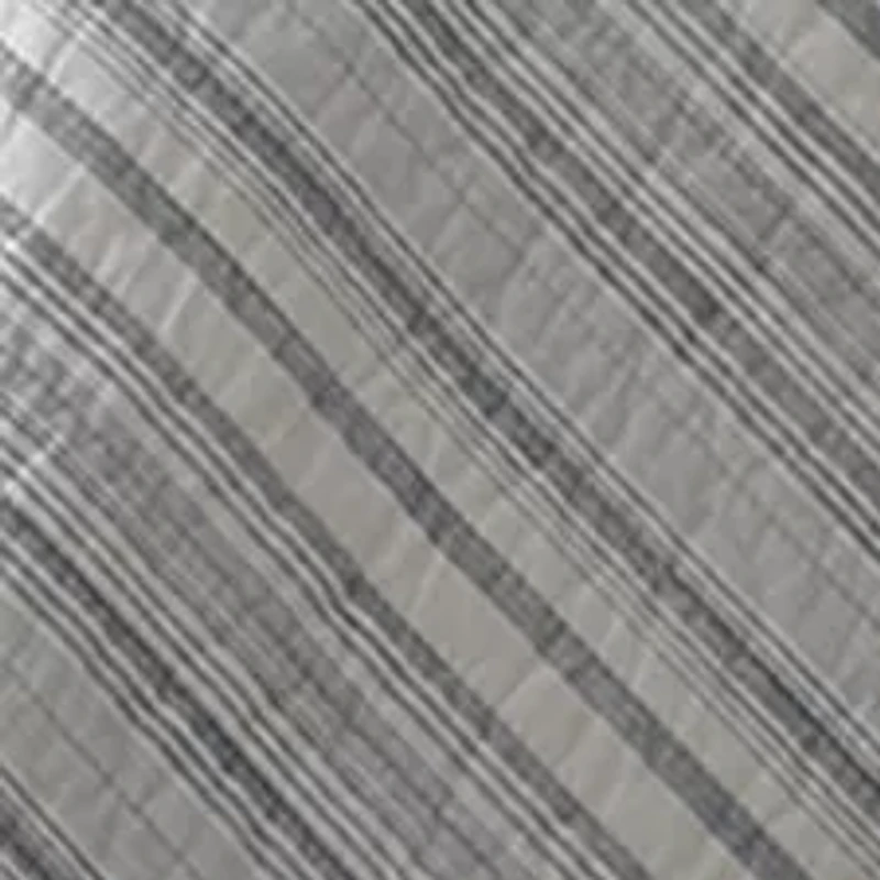 Vasari Stripe Gray Quilt Set