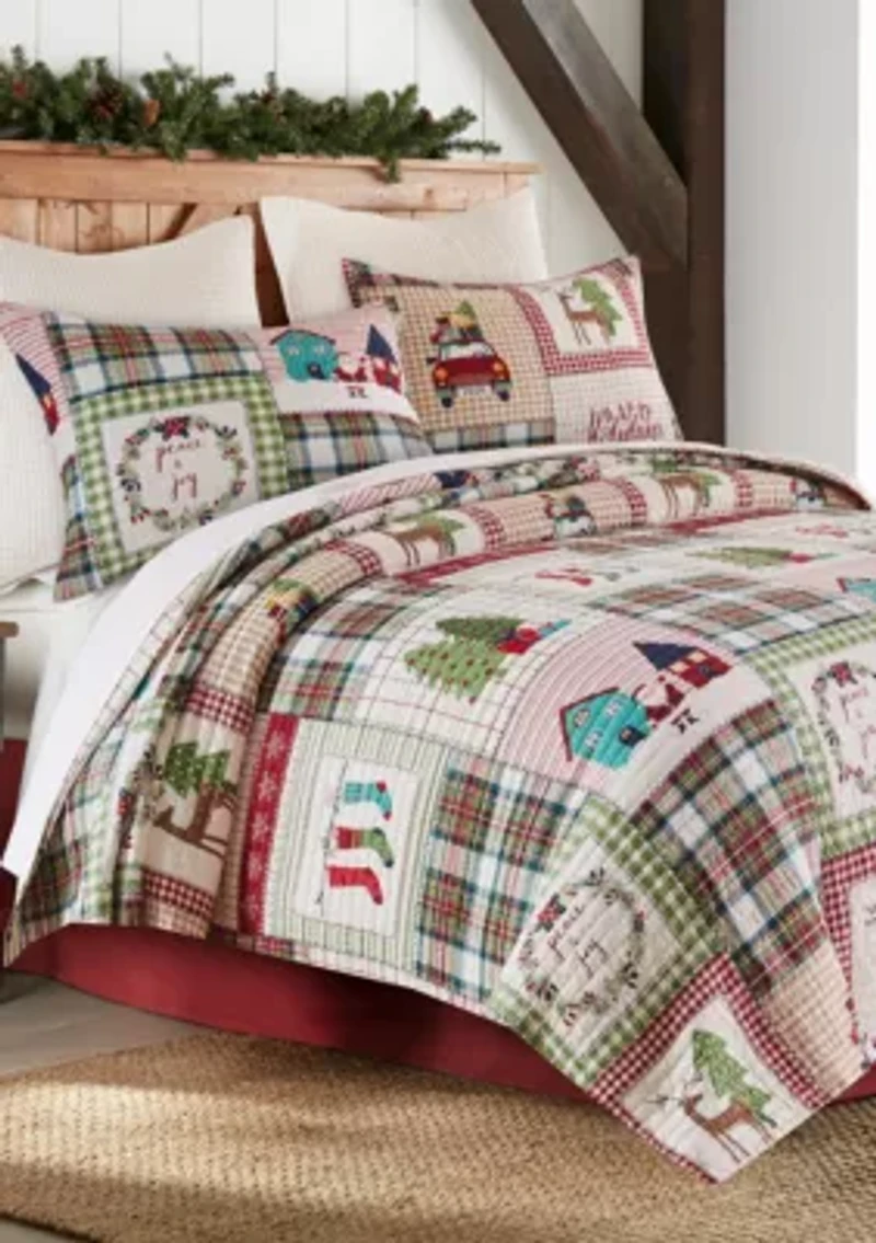 Home For Christmas Twin Quilt Set