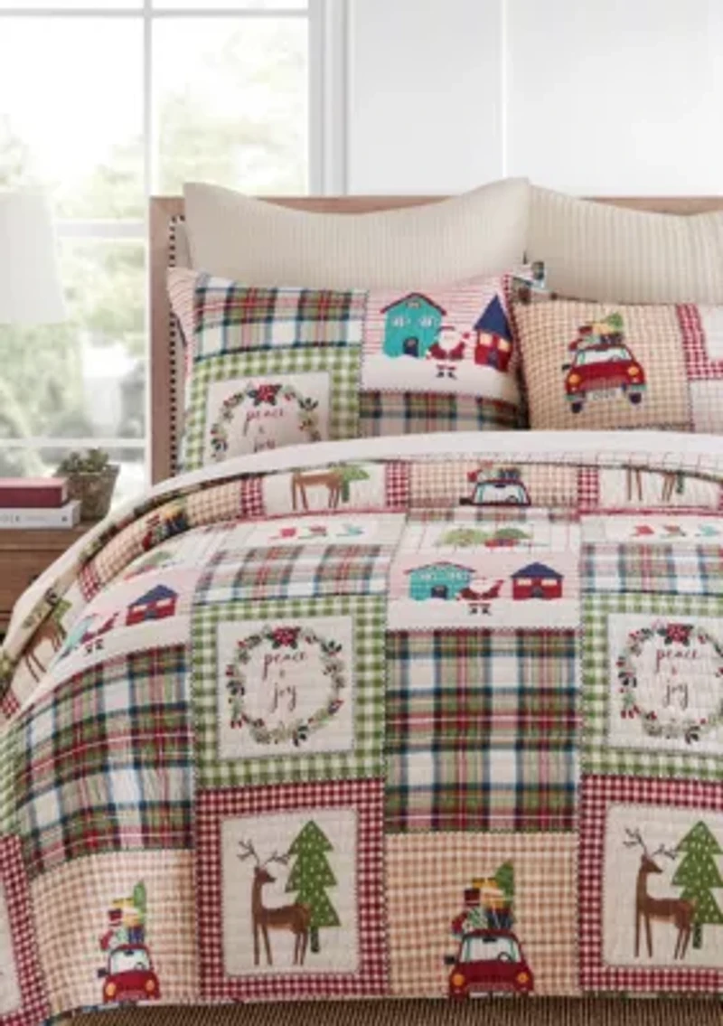 Home For Christmas Twin Quilt Set