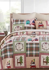 Home For Christmas Twin Quilt Set
