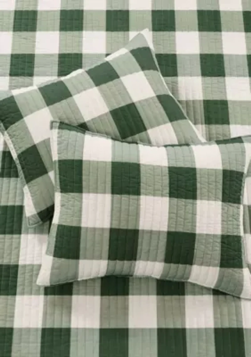 Cross Stitch Bright White Reversible Quilt Set